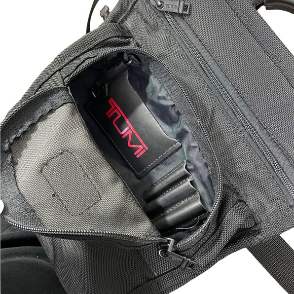 TUMI Nylon Leather Trim Messenger Bag - Picture 7 of 13